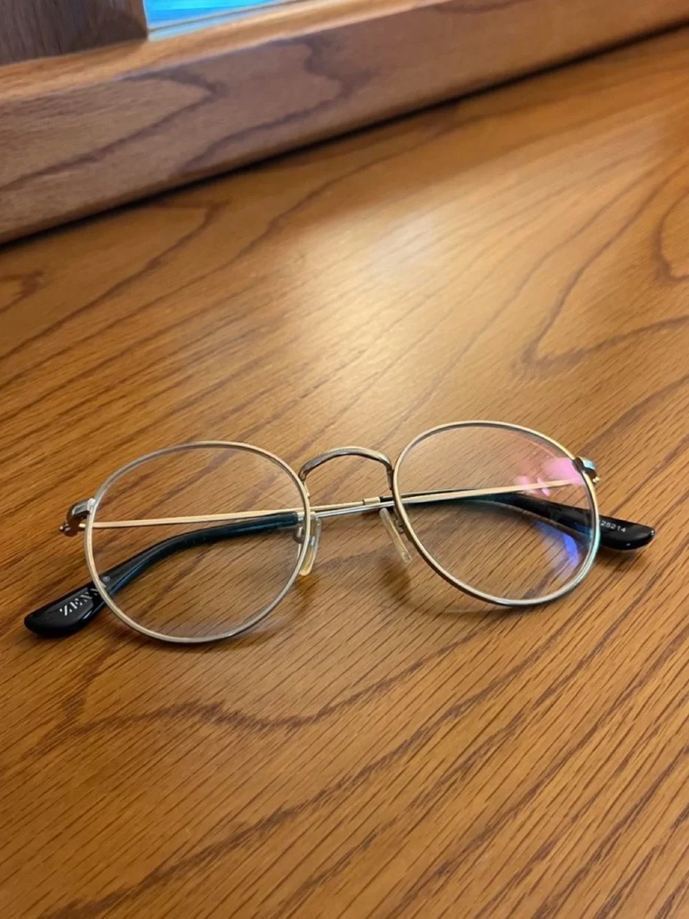 Vintage style round gold glasses frames